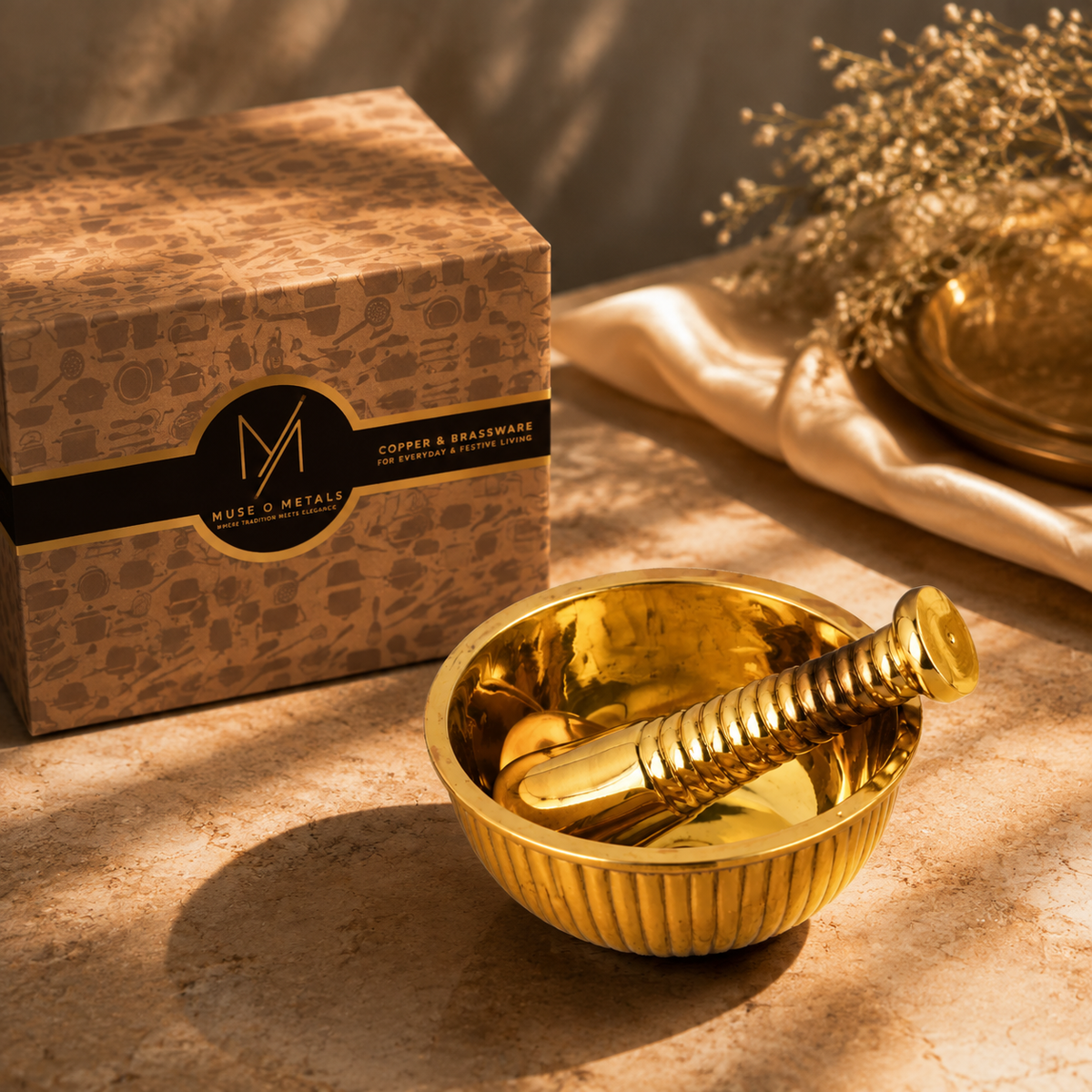 Brass Okhli/Mucal (With- Combimed & Din only Okhli)