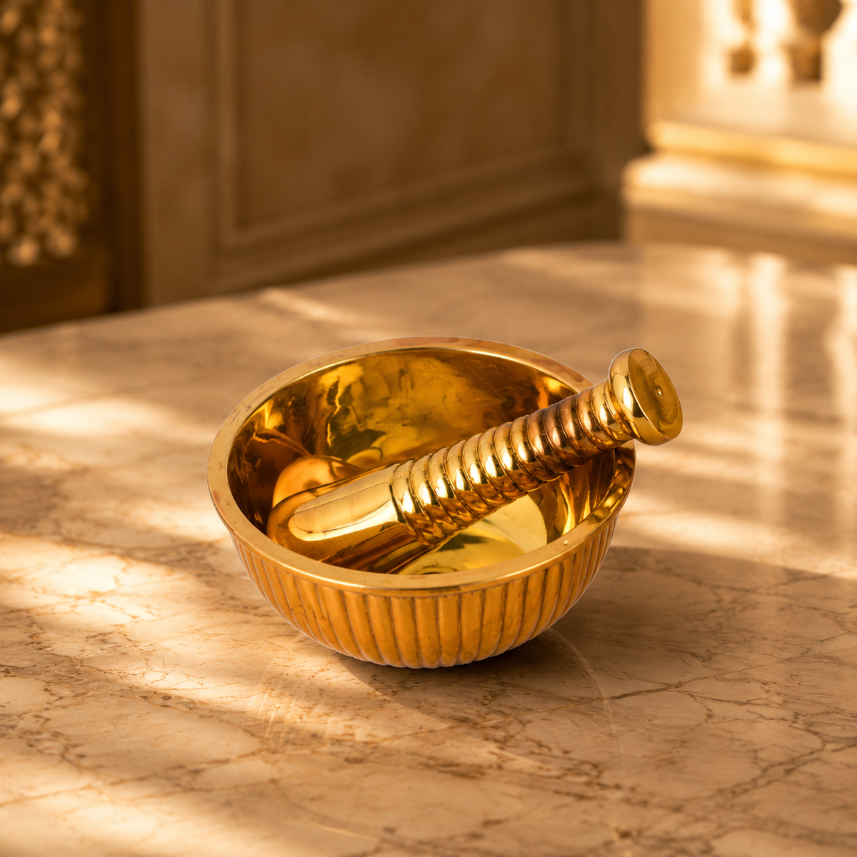 Brass Okhli/Mucal (With- Combimed & Din only Okhli)