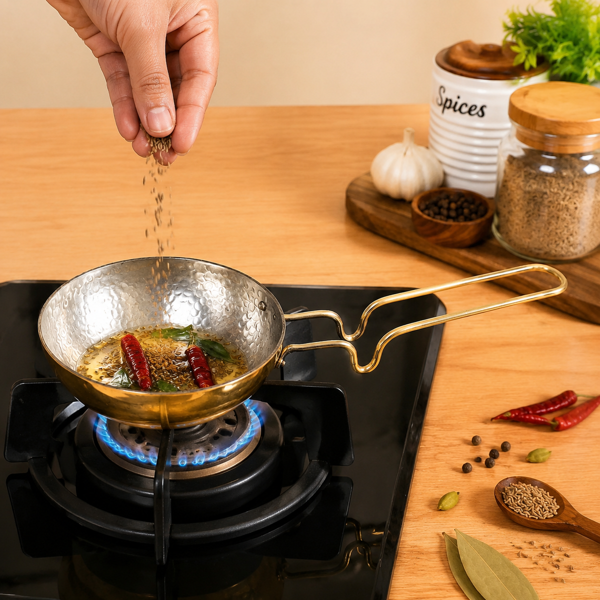 Brass Tadka Pan