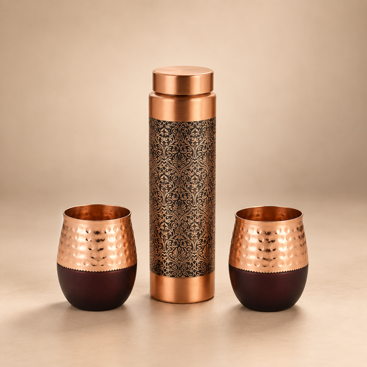 Copper Bottle & Tumbler Gift set