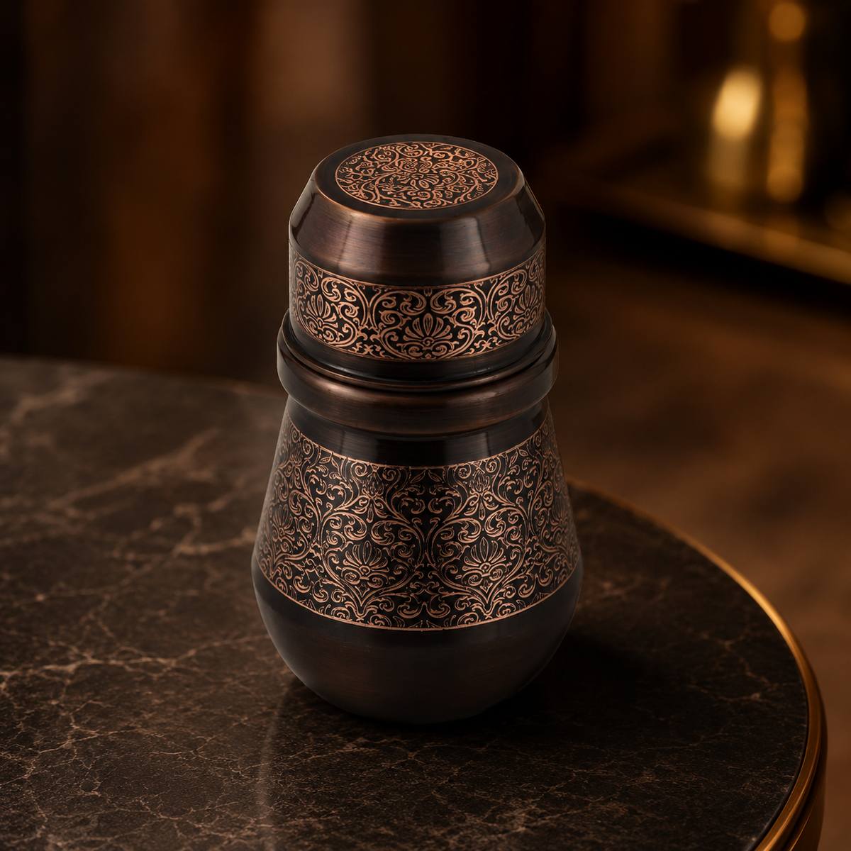 Copper Craft Antique with Engraving Bottle/Tumbler