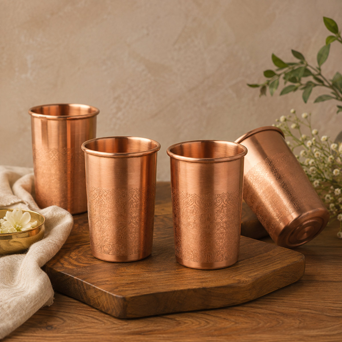 Copper Glass Set of 4