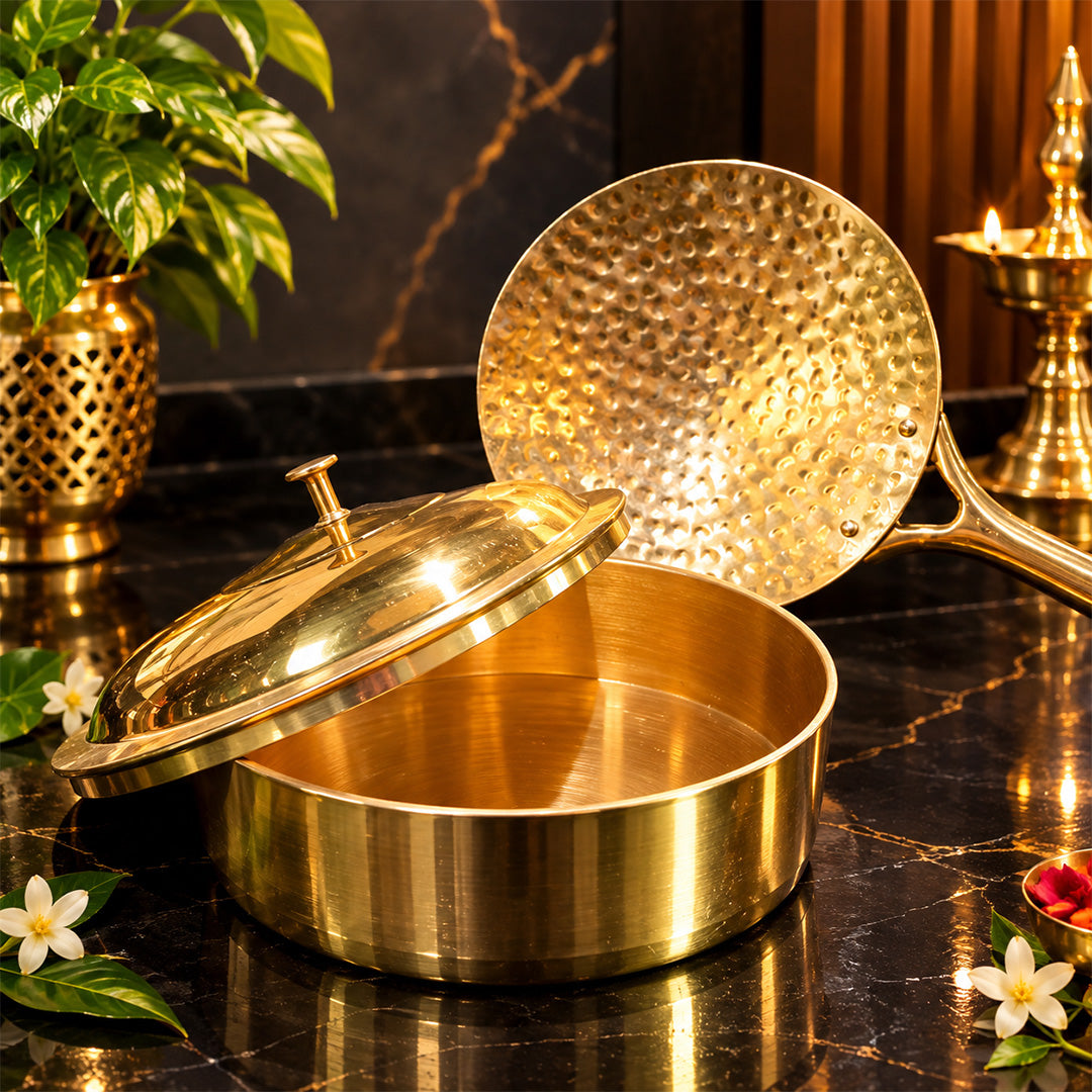 Brass Roti Box & Tawa