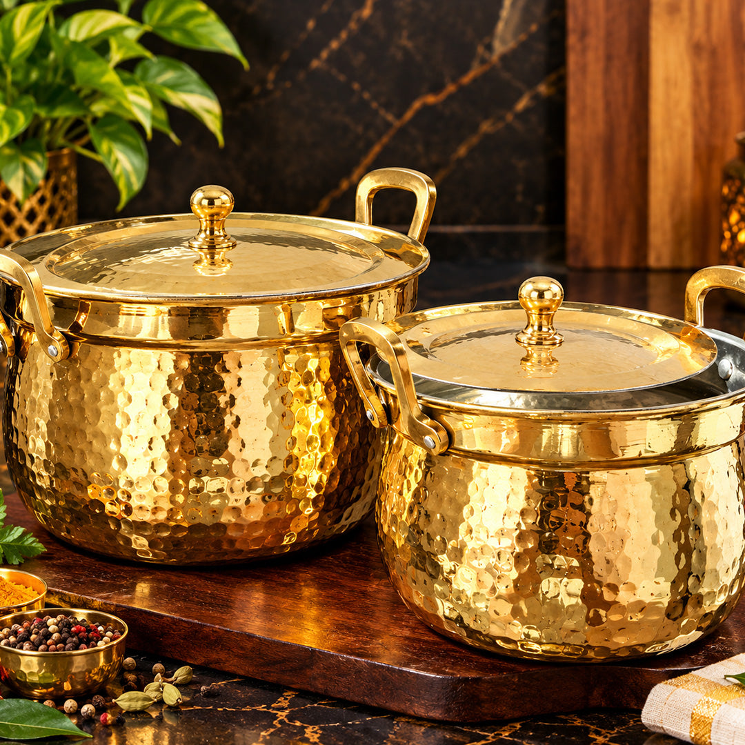 Brass Serving Pot Combo